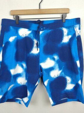 Good Man Brand Flex Bro Jersey‎ Short Mens XL Blue White Cloud Print Lounge NWT